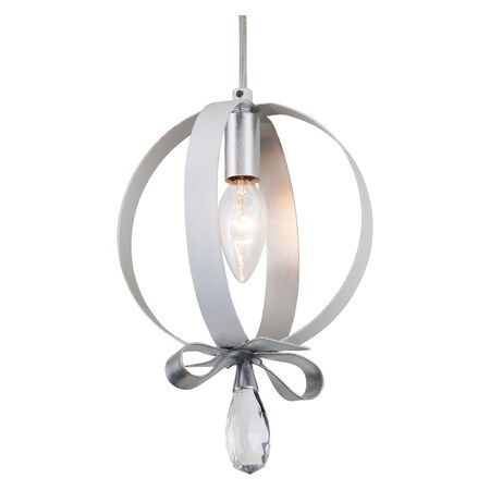 Varaluz Posh Round Mini Pendant - Pearl/Silver Leaf 263M01RPESV
